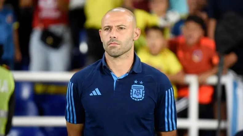 Javier Mascherano y un gesto sorpresivo.