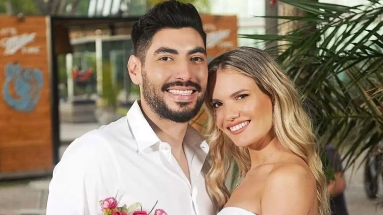 Facundo Moyano y Eva Bargiela en tiempos de amor y felicidad conyugal.  