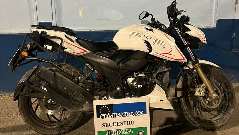 La moto que recuperó la policía de la Comisaría 32