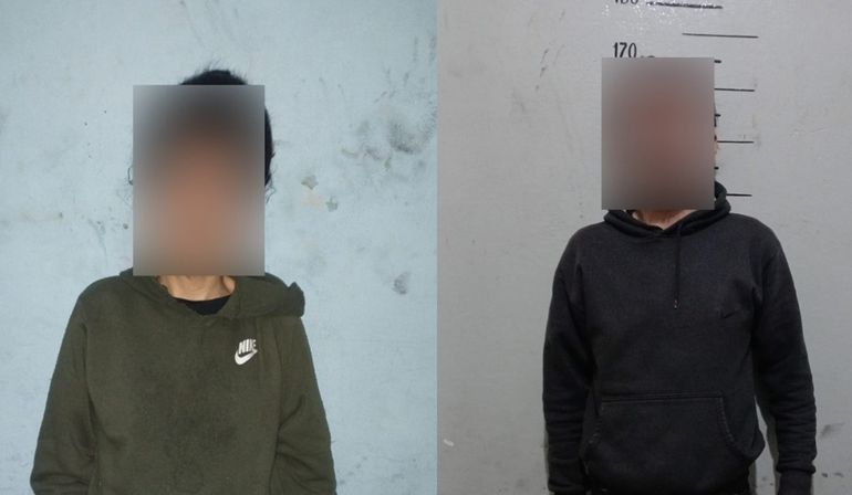 La pareja fue descubierta por personal de seguridad privada del comercio. Foto: Gentileza.