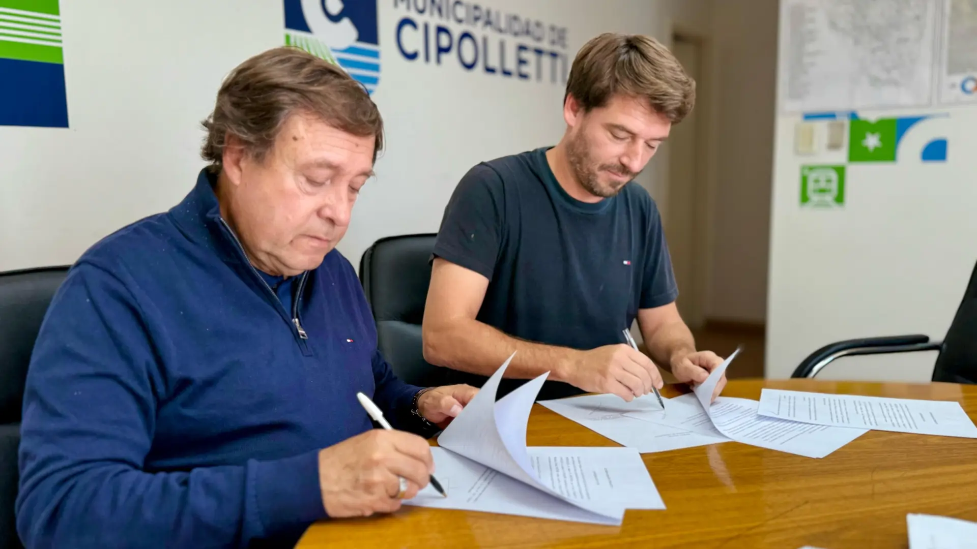 El convenio fue firmado esta mañana en la municipalidad de Cipolletti.