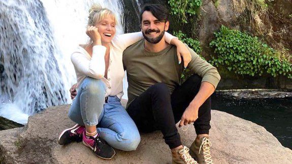 Brenda Gandini y Gonzalo Heredia en la cordillera