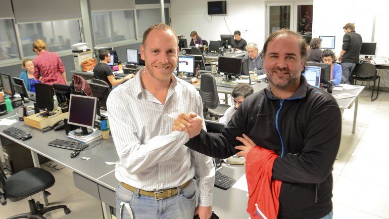 Caldiero junto a Sobisch