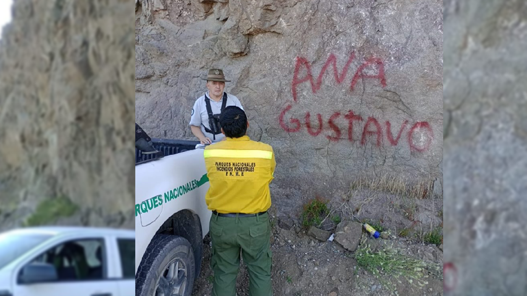 El responsable de las pintadas fue identificado como un camionero perteneciente a una importante empresa de logística.&nbsp;