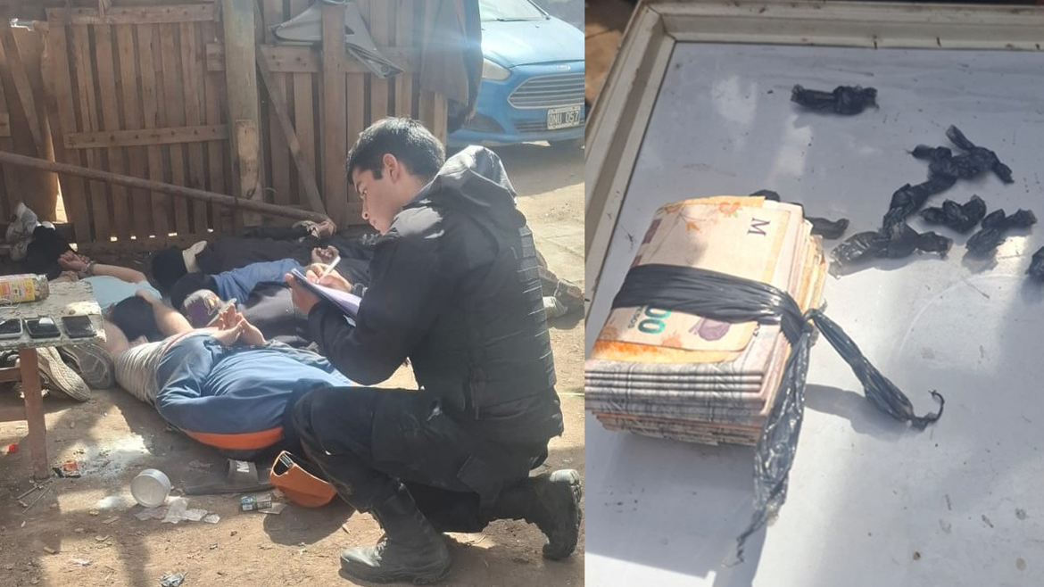 Los allanamientos se realizaron en distintos puntos de Cipolletti. Foto de la policía.