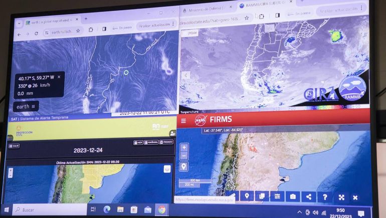 La Provincia monitorea el clima por un alerta meteorológico.
