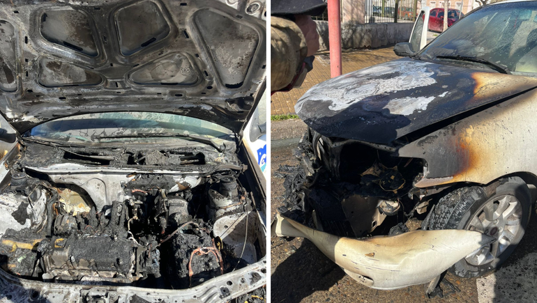 Se desconoce hasta el momento el causal del incendio. No se registraron heridos y el vehículo quedó fuera de servicio.