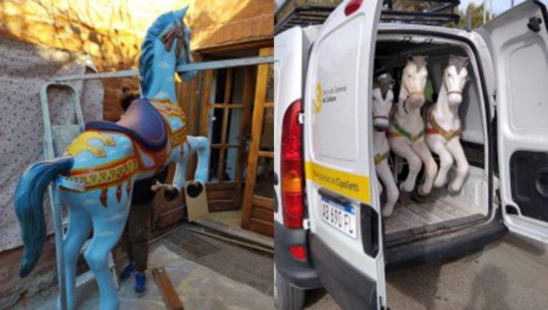 El Municipio unió fuerzas con artistas locales para darle vida a la calesita 