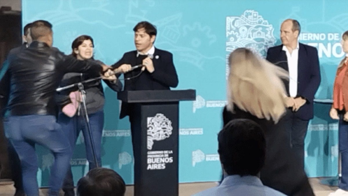 Habló la mujer que interrumpió a Kicillof: No imaginé una reacción tan violenta