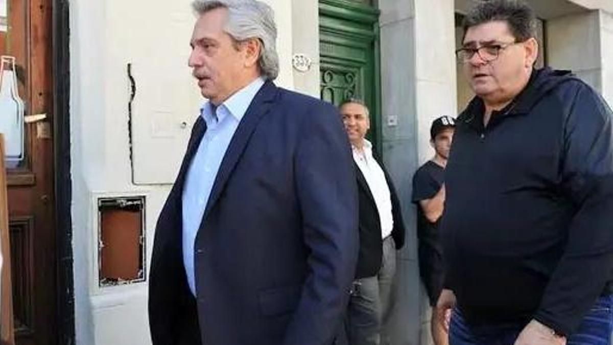 Alberto Fernández y Daniel Rodríguez, exintendente de la Quinta de Olivos.