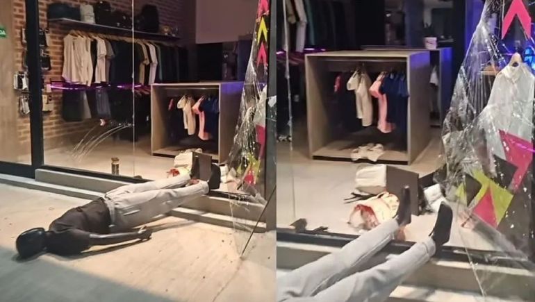 Tres robos en un mes sufrió la tienda de Roca. El último fue el sábado. Le reventaron la vidriera con una piedra. 