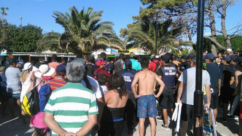 La pelea terminó en la peatonal
