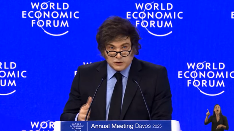 Javier Milei dio su discurso en el foro de Davos