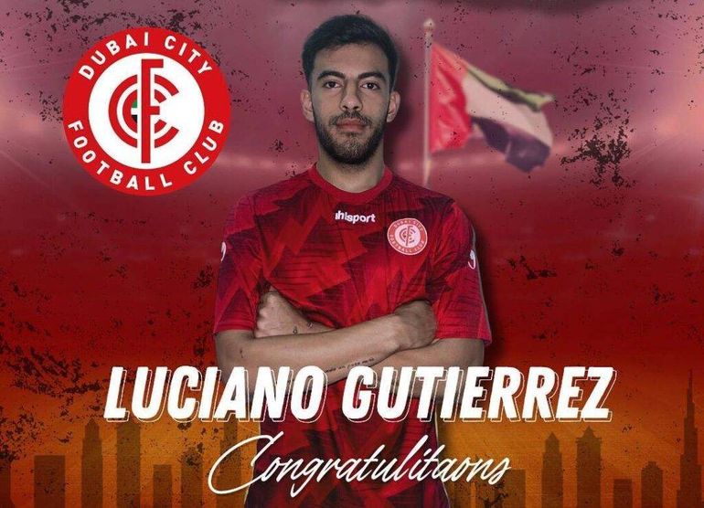 Así fue anunciado como jugador del Dubai FC.