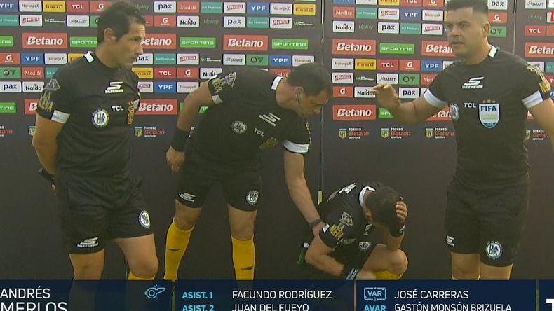 Andrés Merlos fue golpeado por la esquirla de un fuego de artificio.