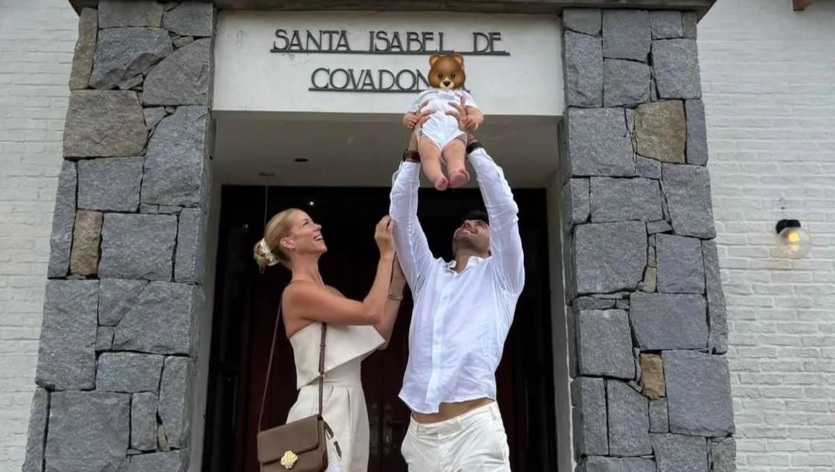 El bautismo de Cruz Urcera en Uruguay: así lo celebró Nicole con souvenirs hechos en Cipoletti