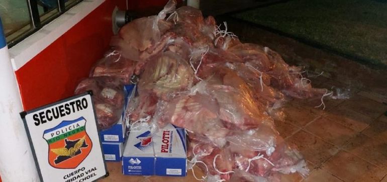Secuestran casi una tonelada de carne en Choele Choel.