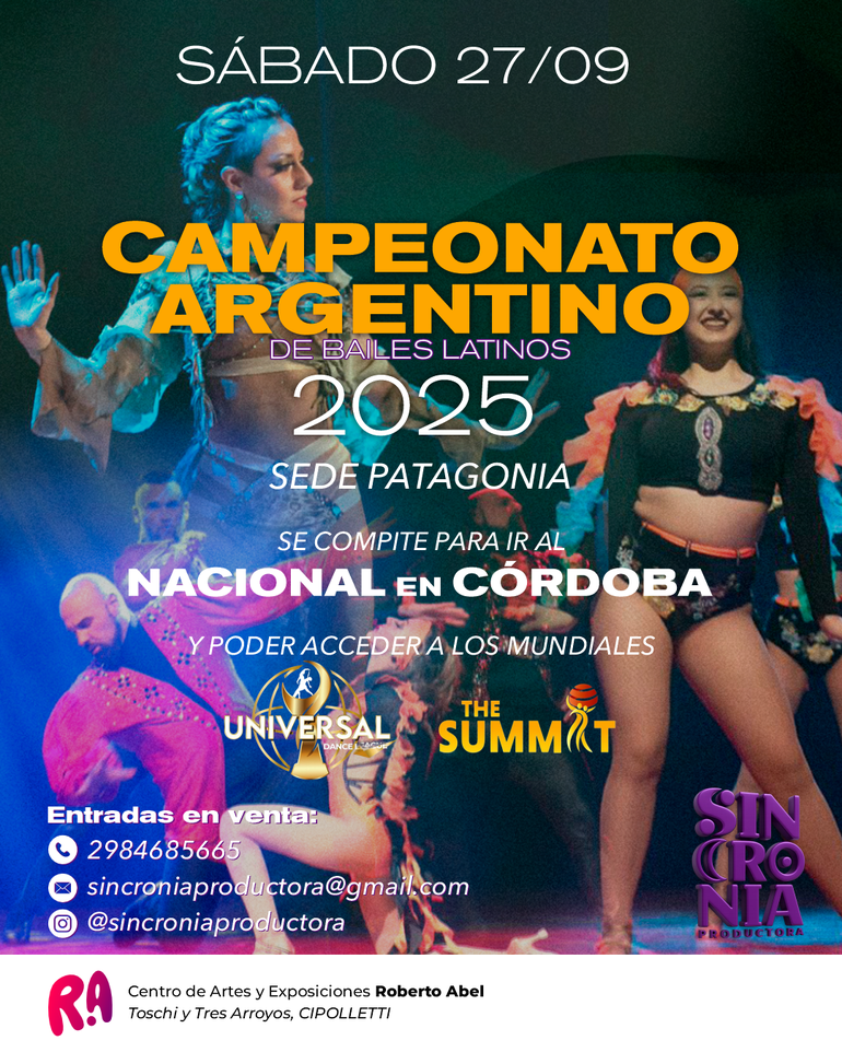 La jornada de baile contará con un cierre especial, un Baile Social de Gala en el Hotel & Casino del Río.