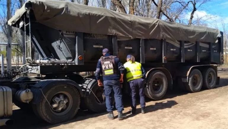 Secuestraron un semirremolque en un control de rutina