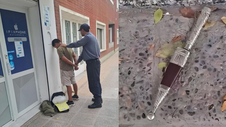 El ladrón fue atrapado por la policía tras un operativo cerrojo activado en pleno centro de Cipolletti. Al lado