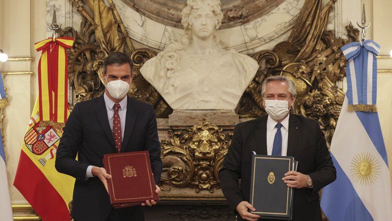 Casa Rosada: Fernández recibe al presidente español