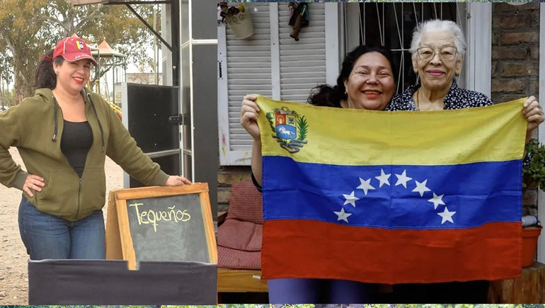 Jhorley vende arepas y tequeños