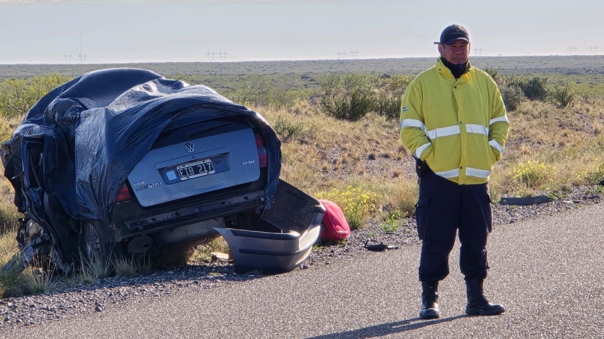 El choque fatal se registró en Ruta Provincial N°6, muy cerca de Casa de Piedra. Foto: gentileza.