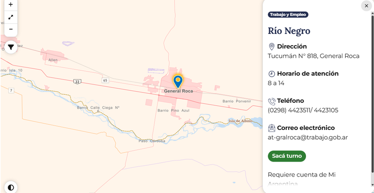 En Río Negro, también funcionan agencias en Viedma y Bariloche.