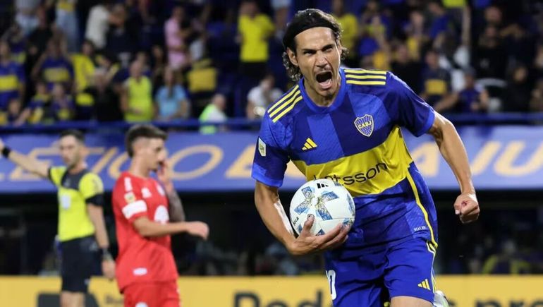 Cavani habló tras el hat-trick ante Belgrano: el agradecimiento a los hinchas y el fuerte elogio para Riquelme