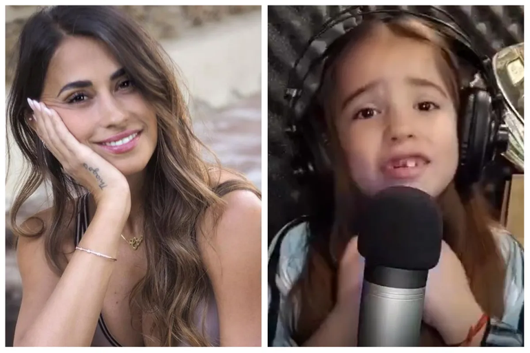 La reacción de Antonela que hizo viral a una nena que le canta a Messi