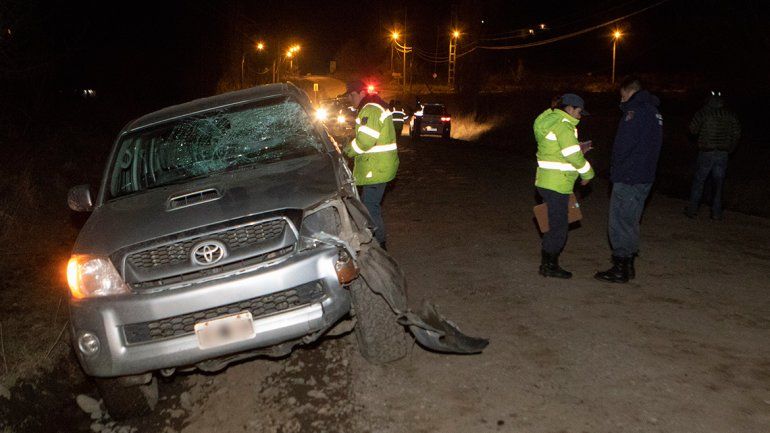 Chocó contra un caballo, rompió el parabrisas y luego atropelló a una joven