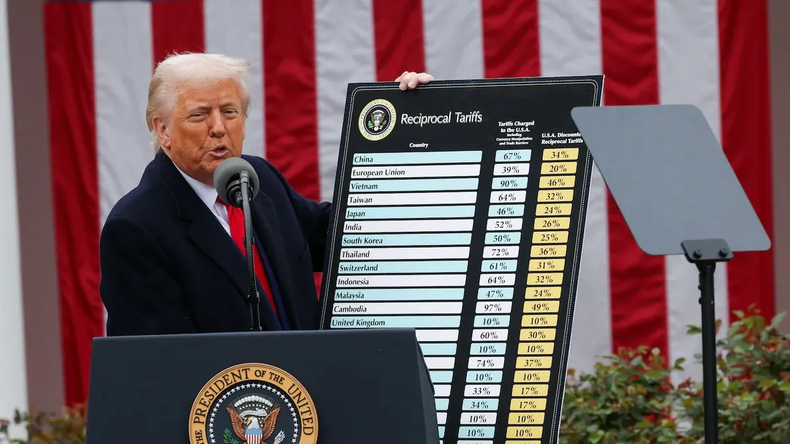 Donald Trump al presentar los aranceles meses atrás | LMCipolletti.com Donald Trump al presentar los aranceles meses atrás