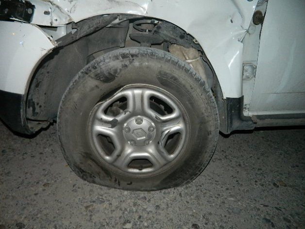 La Renault Duster chocada.