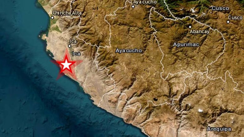 El sismo superó los 6 grados en el suroeste de Perú. | LMCipolletti.com El sismo superó los 6 grados en el suroeste de Perú.