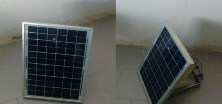 Detenidos por sustraer un panel solar de un campo