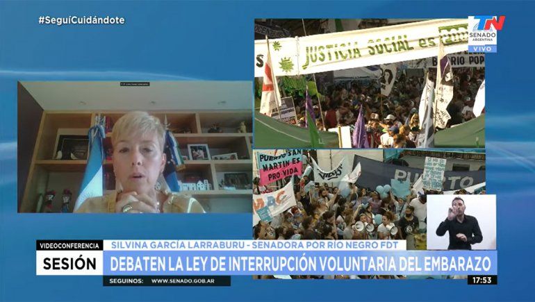 Larraburu, una de las senadoras indecisas, a favor del aborto