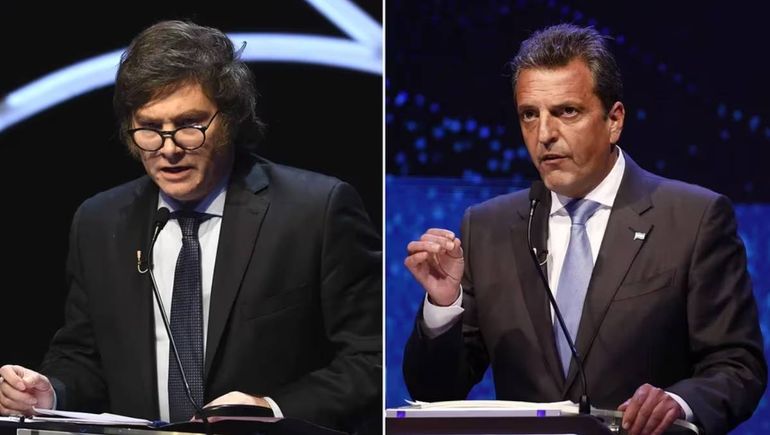 Los principales cruces y chicanas entre Sergio Massa y Javier Milei