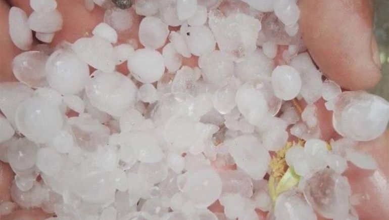 Hubo granizo y fuerte viento en el Valle Medio rionegrino
