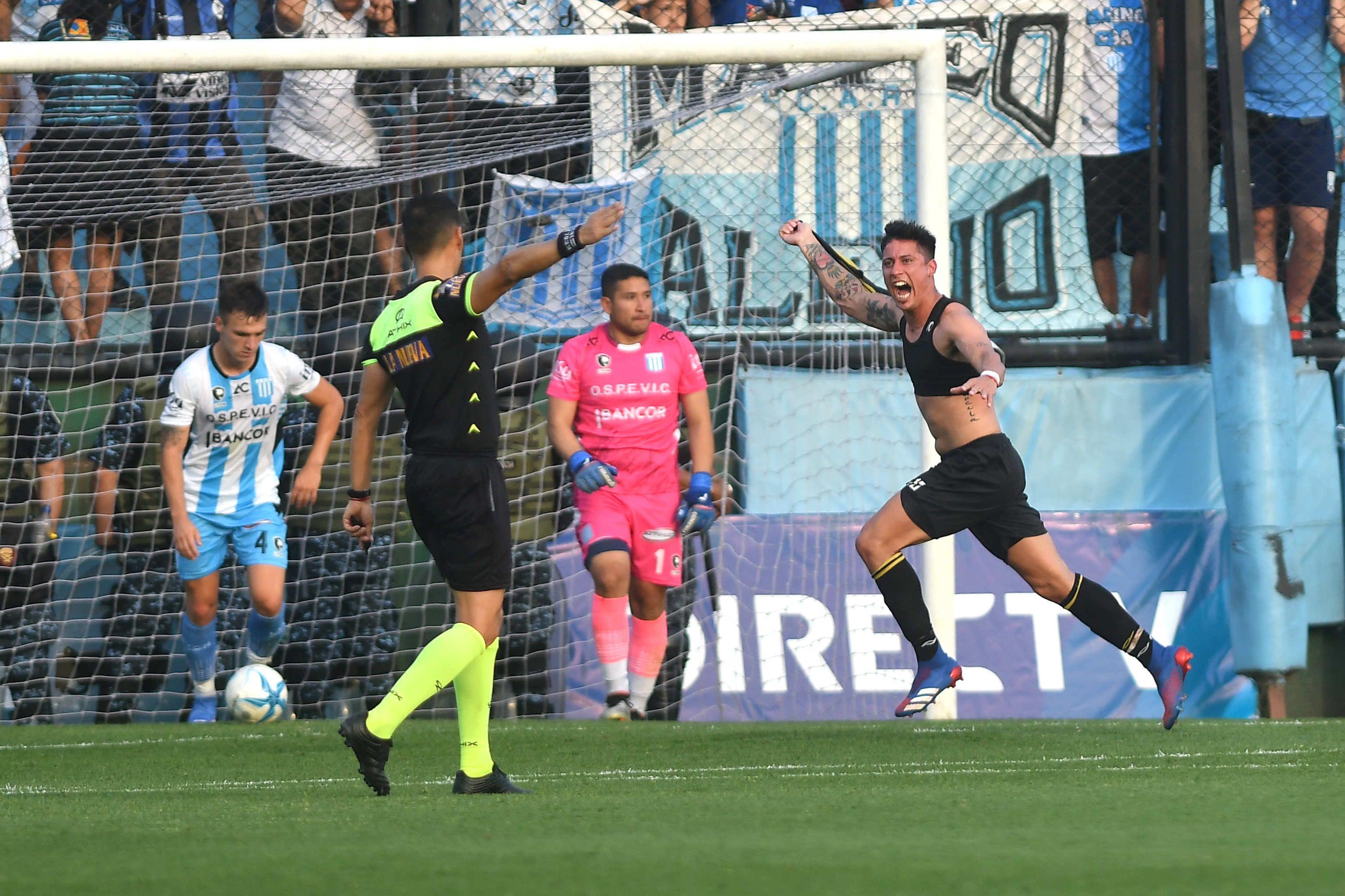 El festejo de gol de Jeldres.&nbsp;