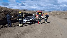 El impactante vuelco se registró durante la tarde de este domingo. Foto: Gentileza. | LMCipolletti.com El impactante vuelco se registró durante la tarde de este domingo. Foto: Gentileza.