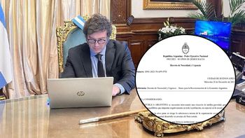 Javier Milei presentó el DNU. Leé el texto completo.