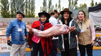 Una tremenda competencia de mujeres asadoras se realiza en Rincón de los Sauces.