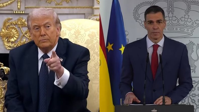 Donald Trump dijo que podría parar el comercio con España y Pedro Sánchez respondió que no tiene miedo a represalias
