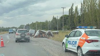 El incidente ocurrió entre Cipolletti y Cinco Saltos. Foto: Radio Seny.