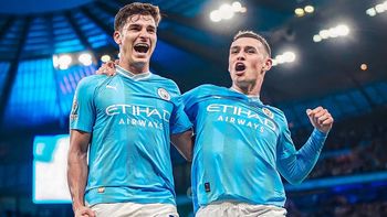 la asistencia de julian alvarez en la victoria del city sobre manchester united