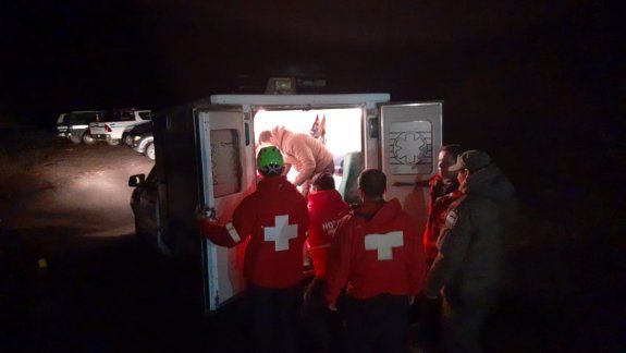 Rescataron a pareja sorprendida por viento blanco en el Lanín