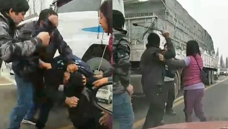 Tercer puente: terminaron a las piñas por una discusión de tránsito