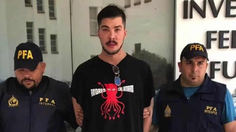 Daniel Dueñas Masciarelli fue detenido por la Policía Federal en el barrio porteño de Palermo. Tenía pedido de captura internacional por el presunto abuso sexual de sus sobrinas. Foto: Télam.