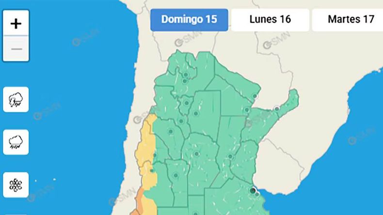 La zona limítrofe con Chile en Mendoza y Neuquén serían los más afectados por el alerta de vientos y fr+io emitido por el Servicio Meteorológico Nacional. 