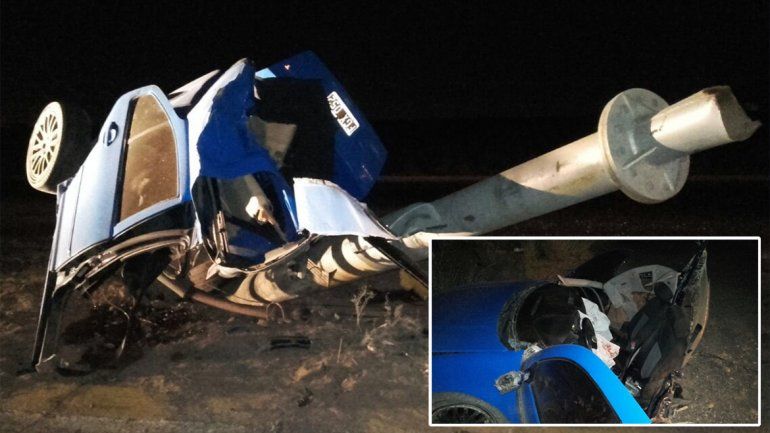 Dos heridos en un terrible accidente en Neuquén: el auto se partió en dos